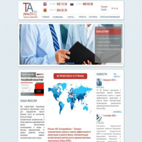 Скриншот главной страницы сайта taconsult.biz