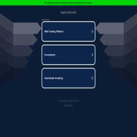Скриншот главной страницы сайта taginvest.site