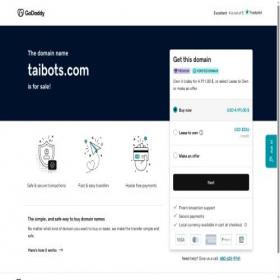 Скриншот главной страницы сайта taibots.com