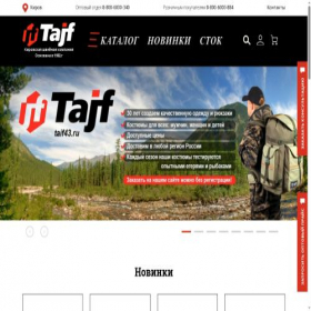 Скриншот главной страницы сайта taif43.ru