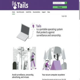 Скриншот главной страницы сайта tails.net