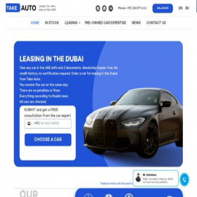 Скриншот главной страницы сайта takeauto.ae
