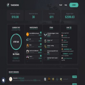 Скриншот главной страницы сайта takeskins.com