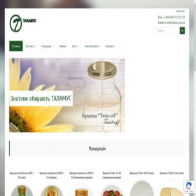 Скриншот главной страницы сайта talamus.com.ua
