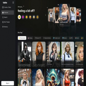 Скриншот главной страницы сайта talkie-ai.com