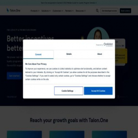 Скриншот главной страницы сайта talon.one