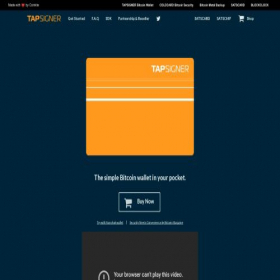 Скриншот главной страницы сайта tapsigner.com