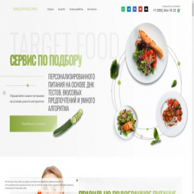 Скриншот главной страницы сайта targetfood.pro