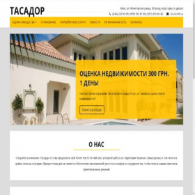 Скриншот главной страницы сайта tasador.com.ua