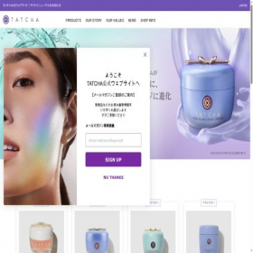 Скриншот главной страницы сайта tatcha.jp