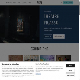 Скриншот главной страницы сайта tate.org.uk