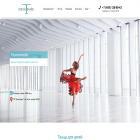 Скриншот главной страницы сайта tdancestudio.ru