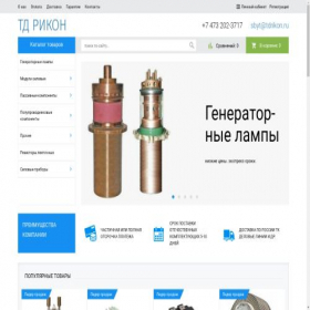 Скриншот главной страницы сайта tdrikon.ru