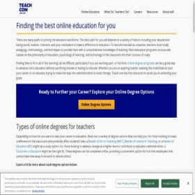 Скриншот главной страницы сайта teach.com