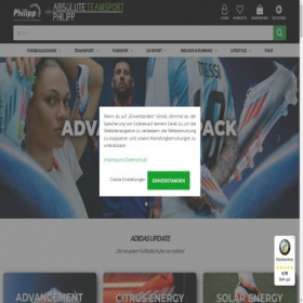 Скриншот главной страницы сайта teamsport-philipp.de