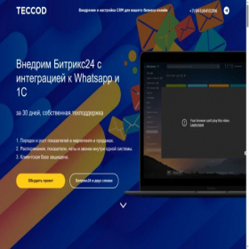 Скриншот главной страницы сайта teccod.ru