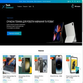 Скриншот главной страницы сайта techconnect.com.ua