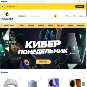 Скриншот главной страницы сайта technodeus.ru