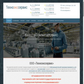 Скриншот главной страницы сайта technoexservice.by