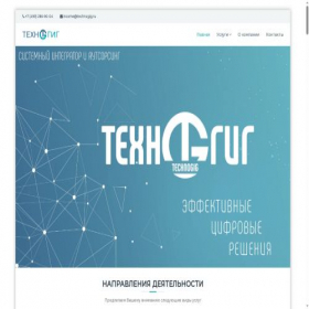 Скриншот главной страницы сайта technogig.ru