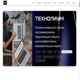 Скриншот главной страницы сайта technolium.ru
