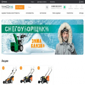 Скриншот главной страницы сайта technosad.ru