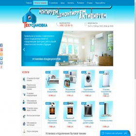 Скриншот главной страницы сайта techustanovka.ru