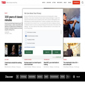 Скриншот главной страницы сайта ted.com