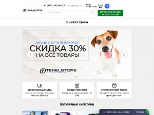Скриншот главной страницы сайта tehelstore.ru