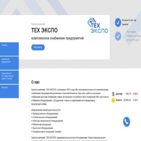 Скриншот главной страницы сайта tehexpo.ru
