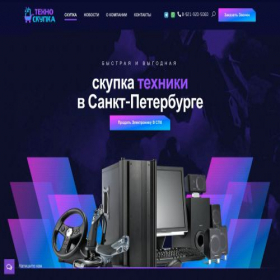 Скриншот главной страницы сайта tehno-skupka.ru