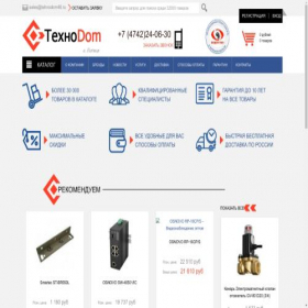 Скриншот главной страницы сайта tehnodom48.ru
