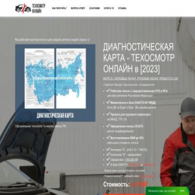 Скриншот главной страницы сайта tehosmotronline24.ru