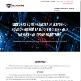 Скриншот главной страницы сайта tehrussnab.ru