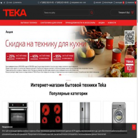 Скриншот главной страницы сайта teka.com.ru