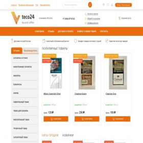 Скриншот главной страницы сайта teko24.com