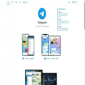 Скриншот главной страницы сайта telegram.space