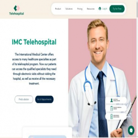 Скриншот главной страницы сайта telehospital.org