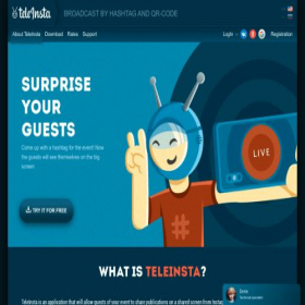 Скриншот главной страницы сайта teleinsta.com