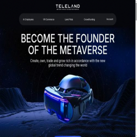 Скриншот главной страницы сайта teleland.io