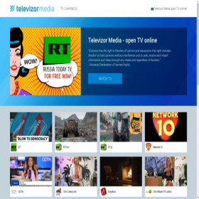 Скриншот главной страницы сайта televizor.media