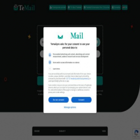 Скриншот главной страницы сайта temail.pro