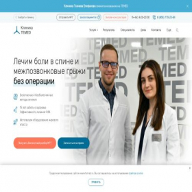 Скриншот главной страницы сайта temed.ru