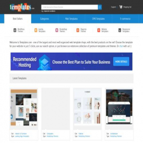Скриншот главной страницы сайта templates.com