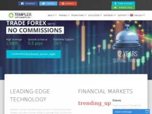 Скриншот главной страницы сайта templerfx.com