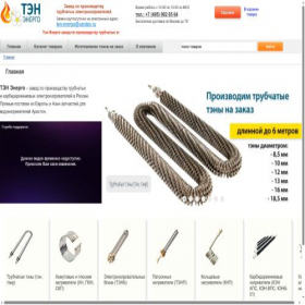 Скриншот главной страницы сайта ten-energo.ru