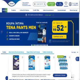 Скриншот главной страницы сайта tena.com.br