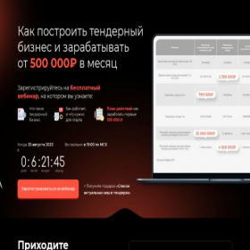 Скриншот главной страницы сайта tenderkaif.ru
