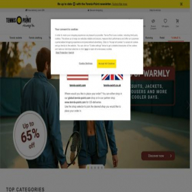 Скриншот главной страницы сайта tennis-point.co.uk