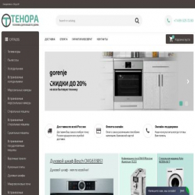 Скриншот главной страницы сайта tenora.ru